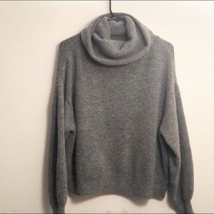 H&M charcoal gray cowl neck sweater size small!
